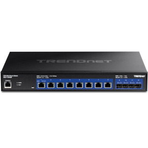 TRENDnet TEG-7124WS 12-Port Managed 10 Gigabit Ethernet Switch, 4x 10G SFP+ ports, rack mountable